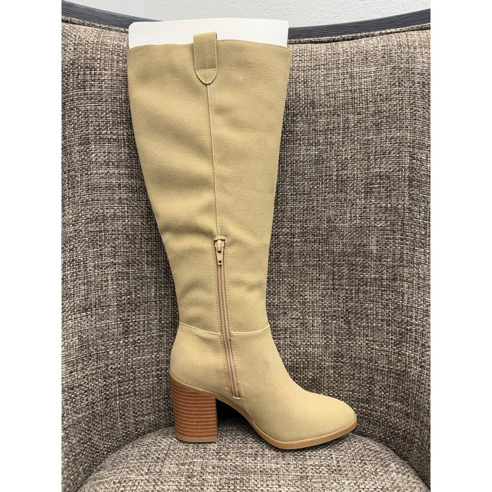 MIA Hadley Sand Knee High Boots Womens Size 6 Block Heel NIB - Picture 4 of 9